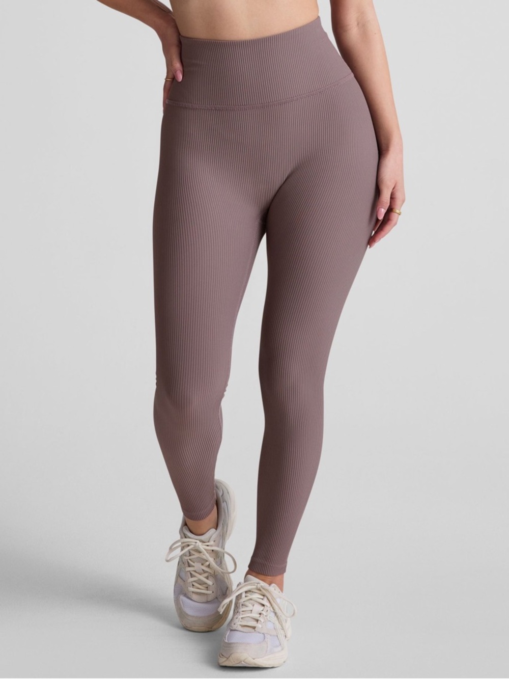 Buffbunny Collection Ribbed High-Waist
Leggings Mauve Taupe Size S